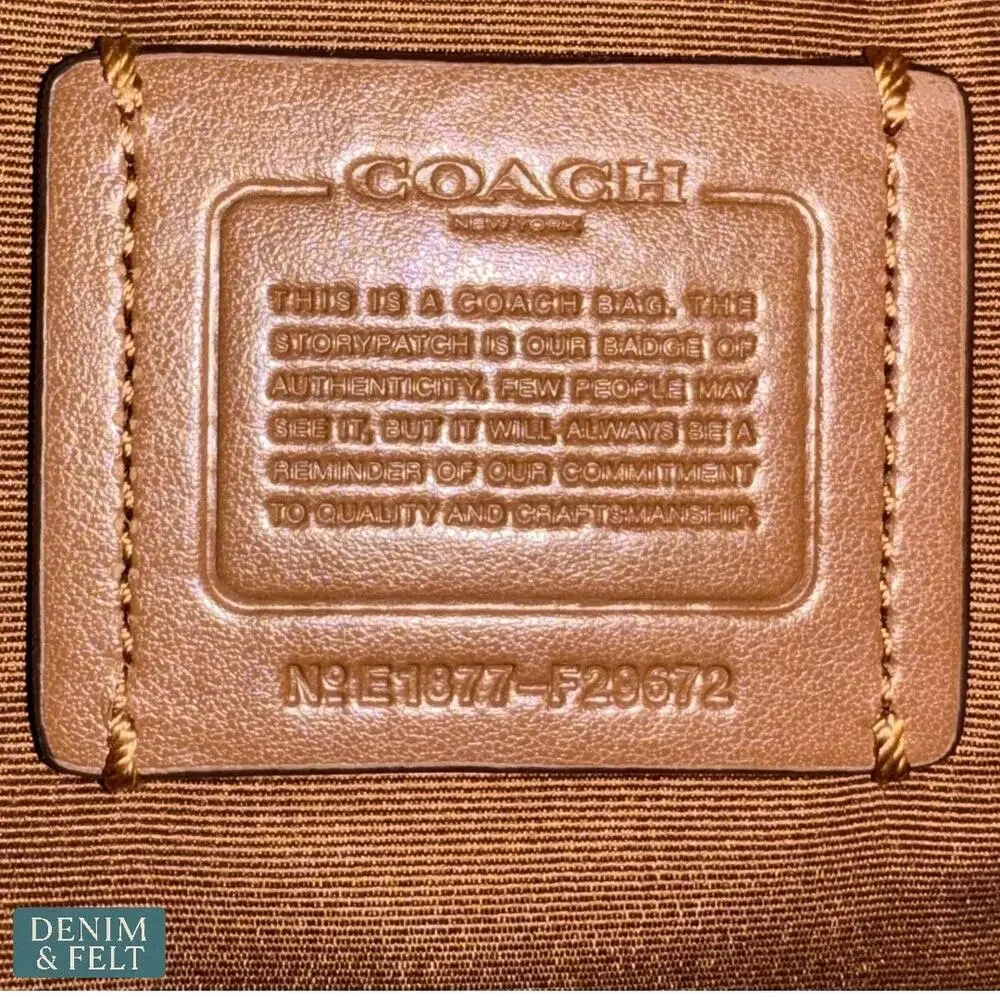 Coach Weaved Brown Embossed Leather Crossbody Shoulder Bag Adjustable Strap - Picture 12 of 15